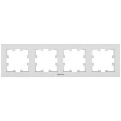   Panasonic Karre Plus 55 Soft Touch négyes keret vízszintes feliratos Kagylóhéj