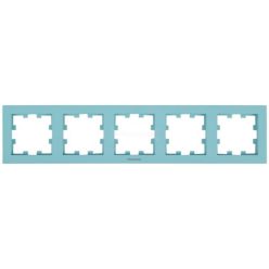   Panasonic Karre Plus 55 Soft Touch ötös keret vízszintes feliratos Türkiz