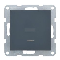   Panasonic Karre Plus 55 Soft Touch egypólusú kapcsoló jelzőfénnyel 101 Éjfekete keret nélkül