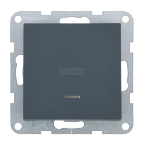 Panasonic Karre Plus 55 Soft Touch egypólusú kapcsoló jelzőfénnyel 101 Éjfekete keret nélkül