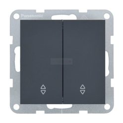   Panasonic Karre Plus 55 Soft Touch Dupla váltó kapcsoló 106+6 Éjfekete