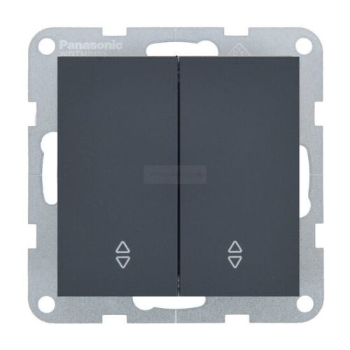 Panasonic Karre Plus 55 Soft Touch Dupla váltó kapcsoló 106+6 Éjfekete