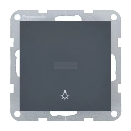 Panasonic Karre Plus 55 Soft Touch nyomó kapcsoló lámpa jellel Éjfekete