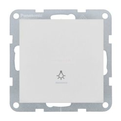   Panasonic Karre Plus 55 Soft Touch nyomó kapcsoló lámpa jellel, jelzőfénnyel Kagylóhéj