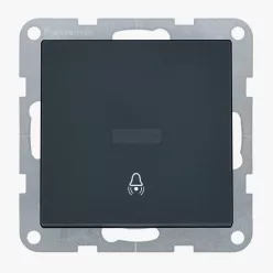  Panasonic Karre Plus 55 Soft Touch nyomó kapcsoló csengő jellel Éjfekete