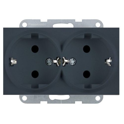 Panasonic Karre Plus 55 Soft Touch dupla dugalj keret nélküli Éjfekete