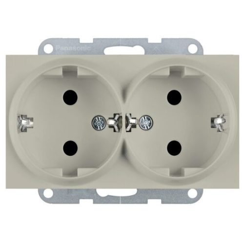 Panasonic Karre Plus 55 Soft Touch dupla dugalj keret nélküli Homok