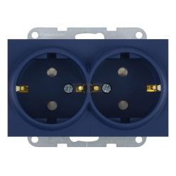   Panasonic Karre Plus 55 Soft Touch gyermevédős dupla dugalj keret nélküli Óceán