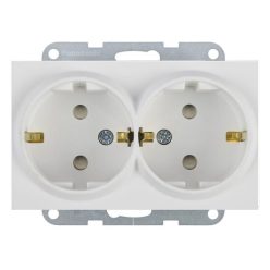   Panasonic Karre Plus 55 Soft Touch gyermevédős dupla dugalj keret nélküli Kagylóhéj