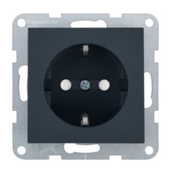   Panasonic Karre Plus 55 Soft Touch Gyermekvédős dugalj keret nélküli Éjfekete