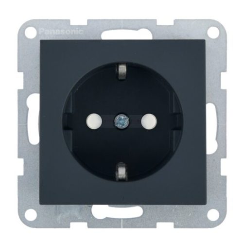 Panasonic Karre Plus 55 Soft Touch Gyermekvédős dugalj keret nélküli Éjfekete