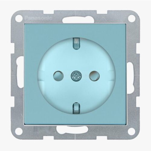 Panasonic Karre Plus 55 Soft Touch Gyermekvédős dugalj keret nélküli Türkiz