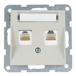   Panasonic Karre Plus 55 Soft Touch Számítógép aljzat 2xCAT5 Homok