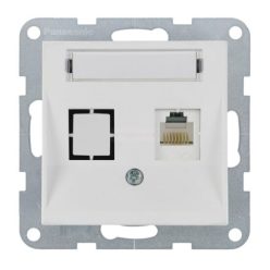   Panasonic Karre Plus 55 Soft Touch Számítógép aljzat CAT5 + CAT3 Kagylóhéj