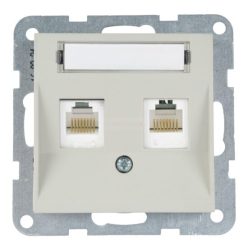   Panasonic Karre Plus 55 Soft Touch Számítógép aljzat 2xCAT6 Homok