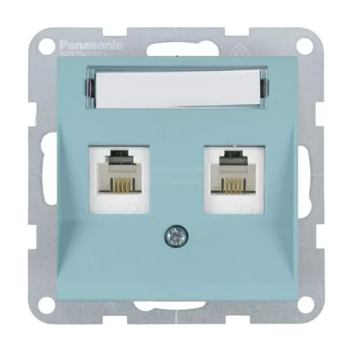 Panasonic Karre Plus 55 Soft Touch Számítógép aljzat 2xCAT6 Türkiz