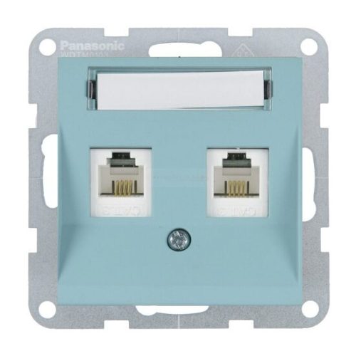 Panasonic Karre Plus 55 Soft Touch Fali aljzat 2xCAT3 Türkiz