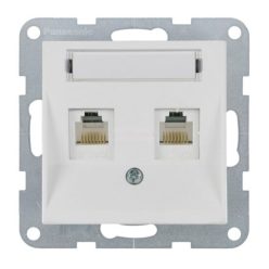   Panasonic Karre Plus 55 Soft Touch Fali aljzat 2xCAT3 Kagylóhéj