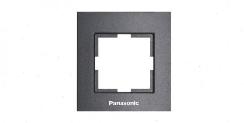 Panasonic Karre Plus 1-es keret fekete (felirattal)