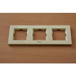   Panasonic Karre Plus 3-as sorolókeret vízszentes bézs(felirattal)