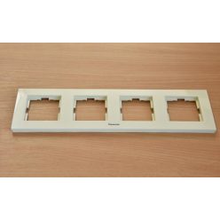 Panasonic Karre Plus 4-es sorolókeret vízszintes bézs