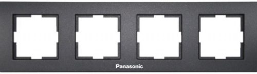 Panasonic Karre Plus 4-es sorolókeret vízszintes fekete