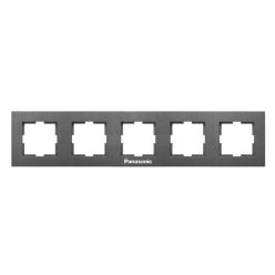 Panasonic Karre Plus 5-ös sorolókeret vízszintes fekete