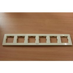 Panasonic Karre Plus 6-os sorolókeret vízszintes bézs