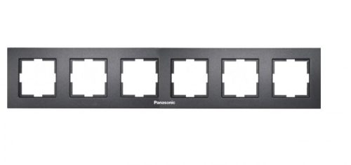 Panasonic Karre Plus 6-os sorolókeret vízszintes fekete