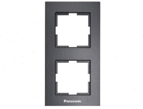 Panasonic Karre Plus 2-es sorolókeret függőleges fekete