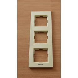   Panasonic Karre Plus 3-as sorolókeret függőleges bézs(felirattal)