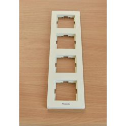 Panasonic Karre Plus 4-es sorolókeret függőleges bézs