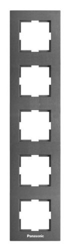 Panasonic Karre Plus 5-ös sorolókeret függőleges fekete