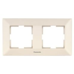 Panasonic Arkedia vízszintes kettes keret bézs