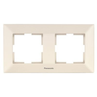 Panasonic Arkedia vízszintes kettes keret bézs