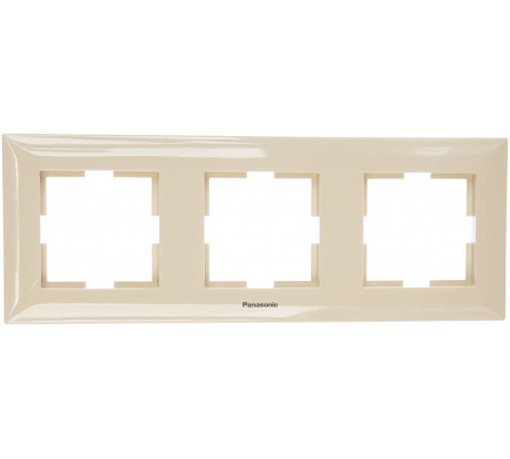 Panasonic Arkedia vízszintes hármas keret bézs