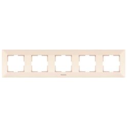 Panasonic Arkedia vízszintes ötös keret bézs
