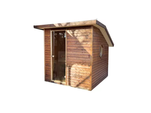 Outdoor-Sauna 2,05 m x 2,05 m mit Montage vor Ort