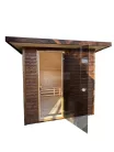 Outdoor-Sauna 2,05 m x 2,05 m mit Montage vor Ort