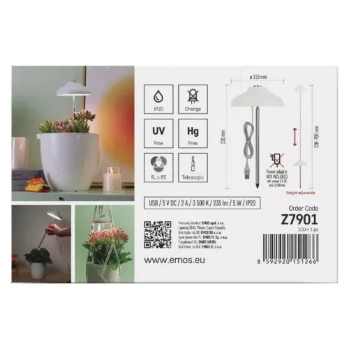 LED növénynevelő lámpa beltéri időzítős 15 LED