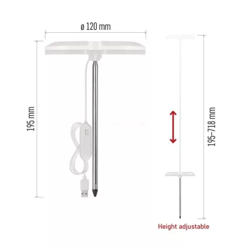 LED növénynevelő lámpa beltéri időzítős dimmelhető 39 LED