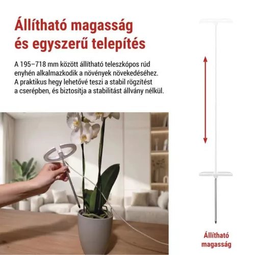 LED növénynevelő lámpa beltéri időzítős dimmelhető 39 LED