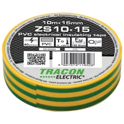 Szigetelőszalag, zöld/sárga 10m×15mm