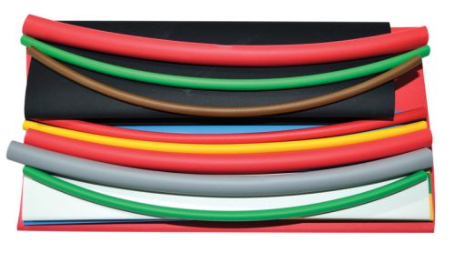 Zsugorcső készlet, vékonyfalú, 2:1 zsugorodás 15×150mm, több szín