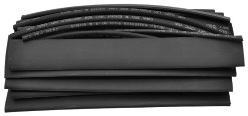 Zsugorcső készlet, vékonyfalú,2:1 zsugorodás 15×150mm, fekete