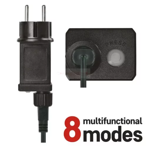 Fényfüzér színes 18m 180LED IP44 programokkal