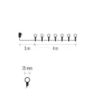 Fényfüzér színes gömb 4m 40LED IP44 időzítős