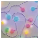 Fényfüzér színes gömb 4m 40LED IP44 időzítős