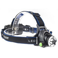 LED fejlámpa, fókuszálható, 550Lm, alu fejegység, 3funkció (kis/nagy fényerő és SOS jel) IP44